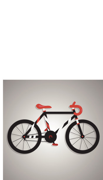 黑红相间的自行车图片下载