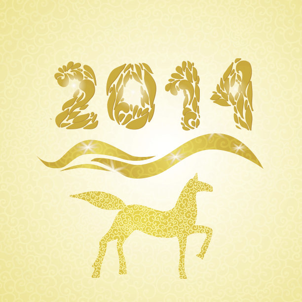 新年金马剪影图片下载