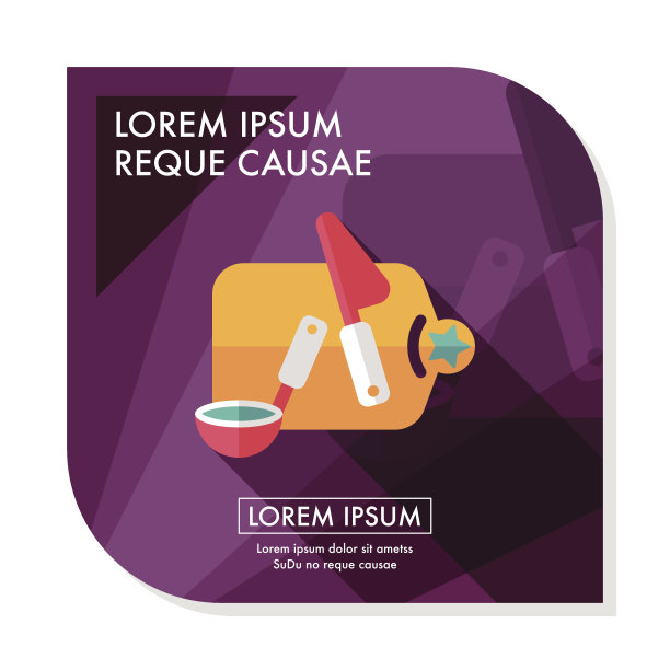 切割玩具平面图标与长影子，eps10图片下载