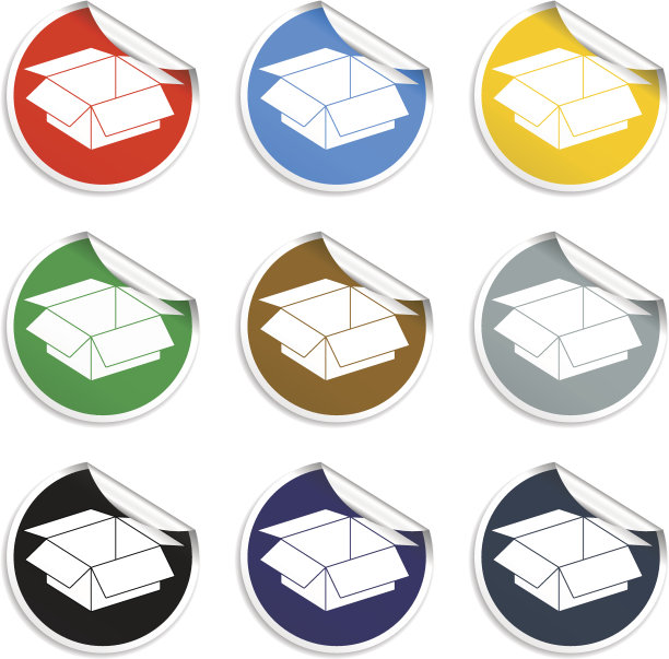 盒子插图。平面设计风格图片下载