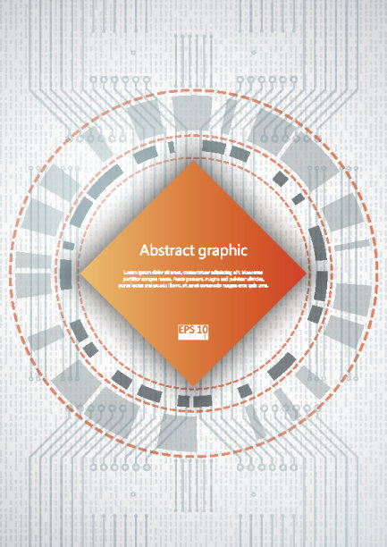 抽象的技术背景，各种技术要素。Eps10矢量插图。图片下载