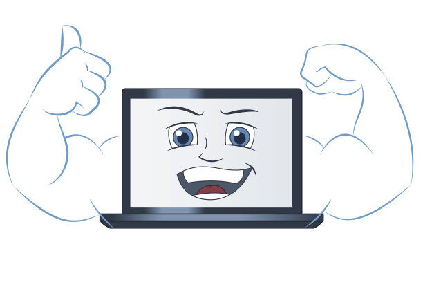 微笑强大的笔记本电脑2图片下载