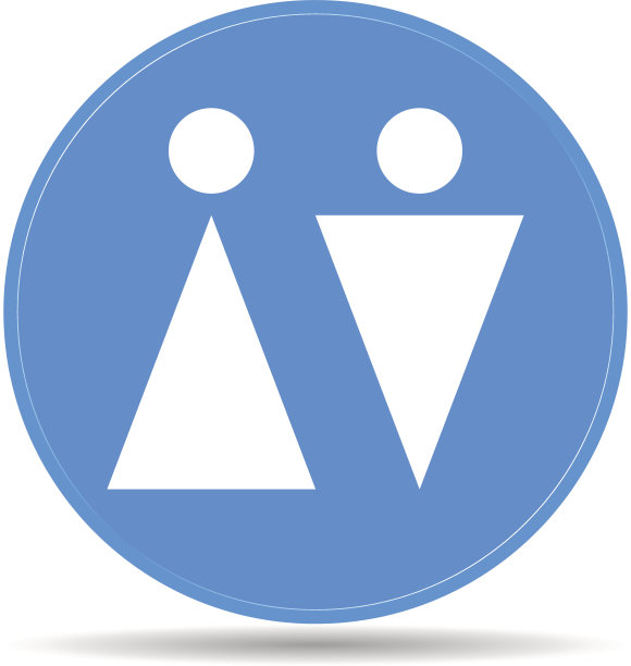 WC标志图标。厕所的标志。图片下载