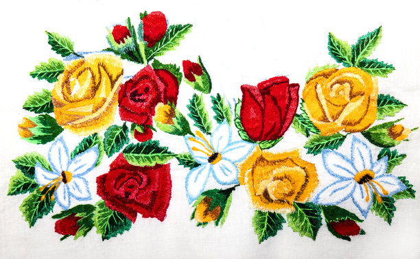 乌克兰民间刺绣，手工制作图片下载