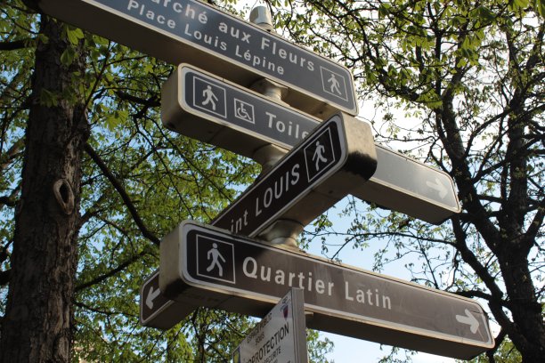 巴黎街头标志图片下载