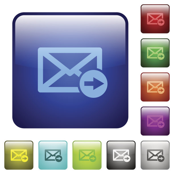 邮件转发颜色方形按钮图片下载