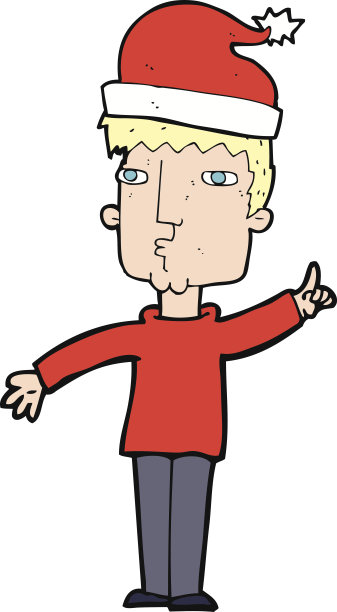 准备过圣诞节的卡通男人图片下载