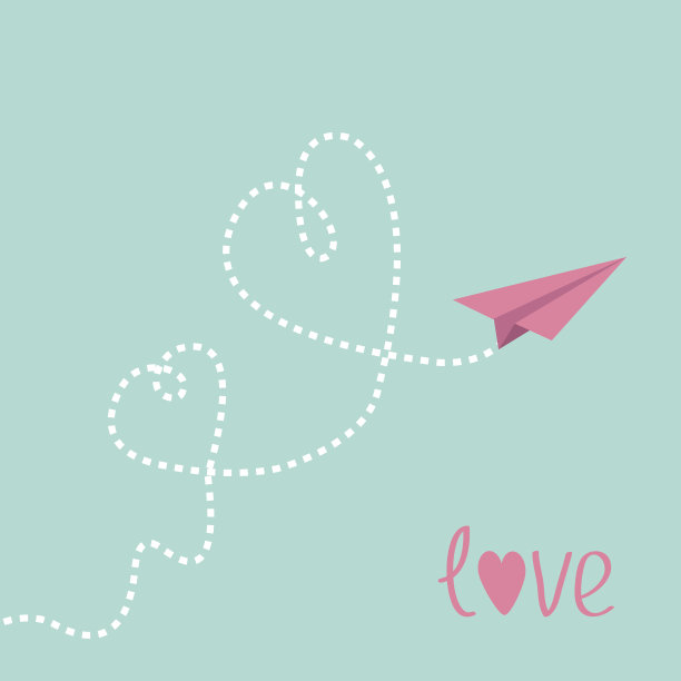 折纸飞机。二破天心。爱图片下载