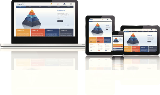 多个设备上的网站模板图片下载