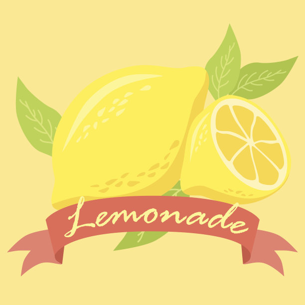 柠檬水标签横幅图片下载