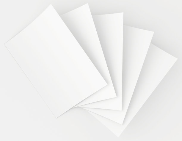 真实的3D渲染的空白白纸图片下载