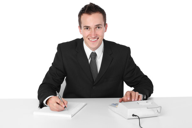 商人在桌子上图片下载