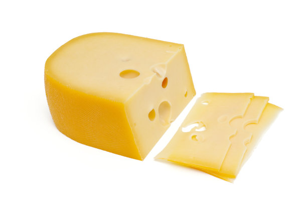 在白色背景上分离的奶酪图片下载