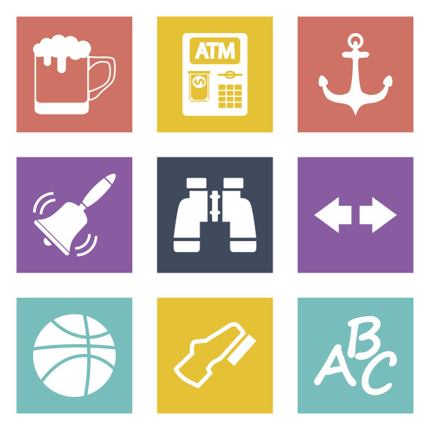 网页设计和移动应用程序的图标设置4图片下载