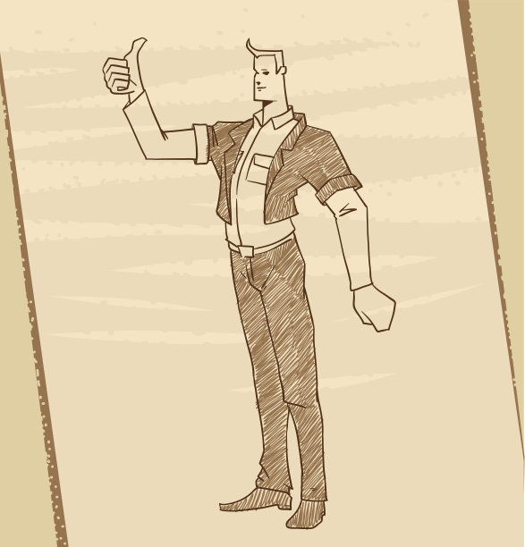 素描的人图片下载