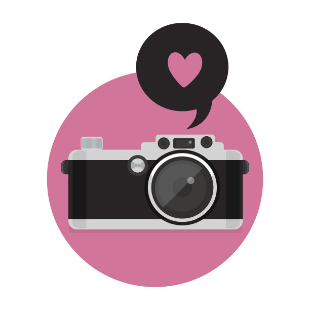 复古相机图标。矢量插图。平的风格。图片下载