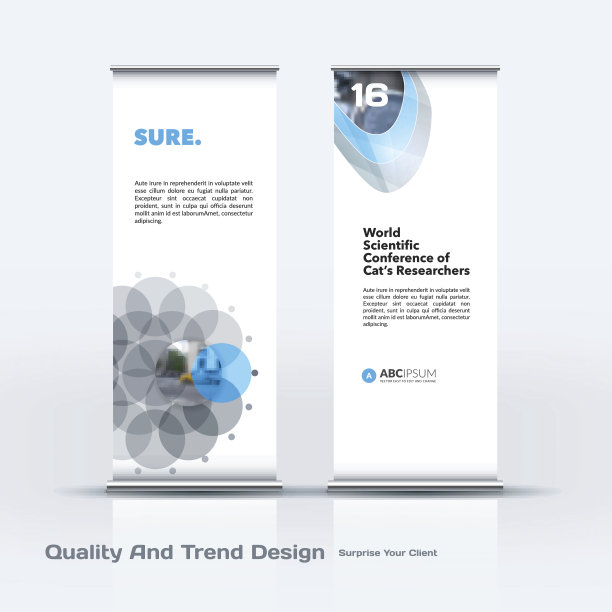 摘要商业向量集现代卷旗站设计图片下载