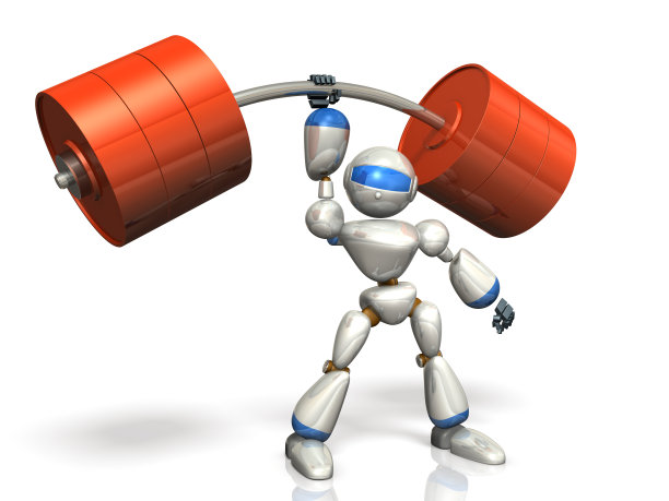 人形机器人拥有超人的力量。图片下载