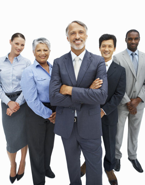 拥有业务团队的男性高管图片下载