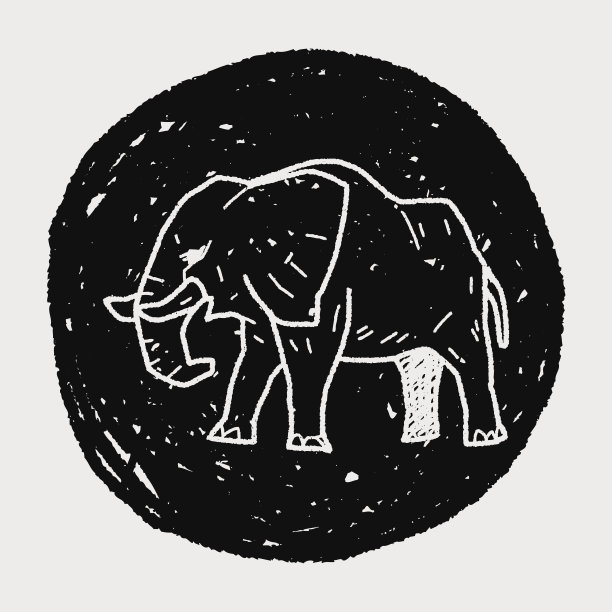 大象涂鸦图片下载