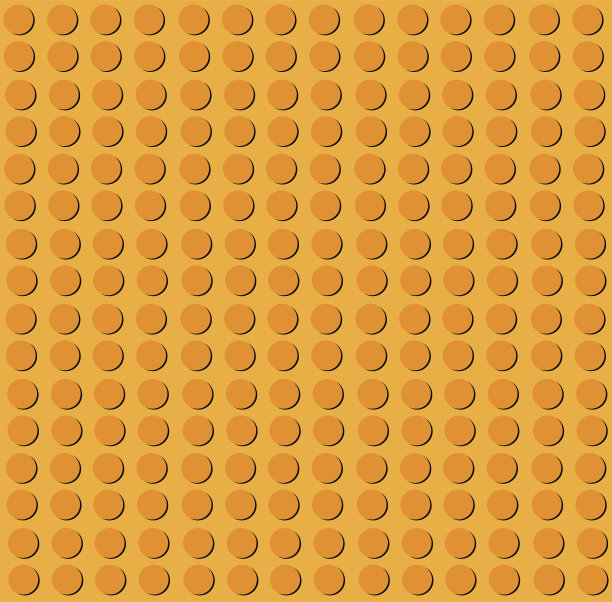 橙色塑料构造块图案。完美的矢量背景特写光泽塑料施工块。图片下载