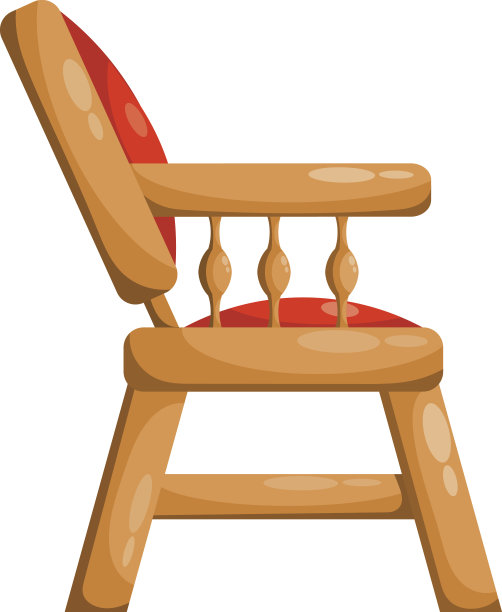 红色皇家椅子。孤立在白色背景上。向量illustrati图片下载