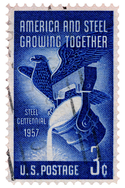 钢铁工业百周年邮票图片下载