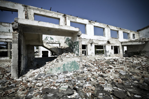 废弃的工业建筑图片下载