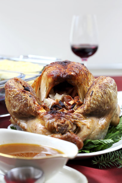 烤火鸡晚餐图片下载