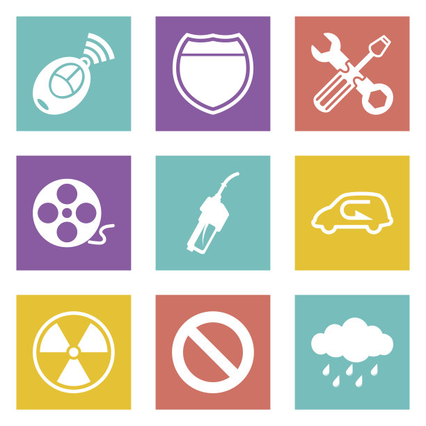 颜色图标的网页设计集37图片下载