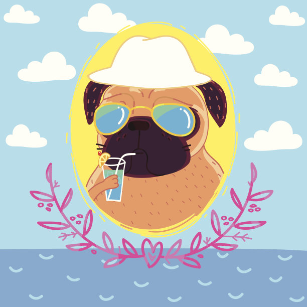 哈巴狗度假图片下载