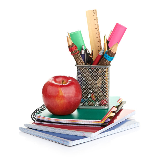 文具盒与学校设备图片下载