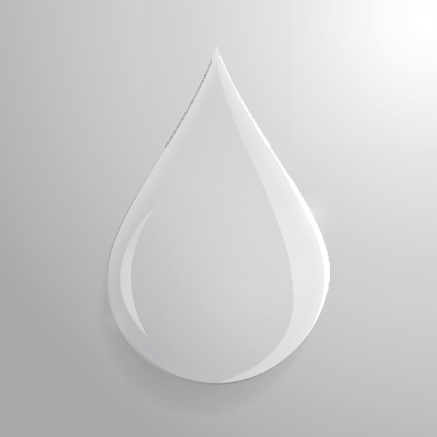 玻璃透明下降在灰色背景图片下载