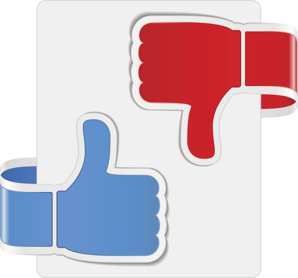 拇指向上和向下的标签图片下载