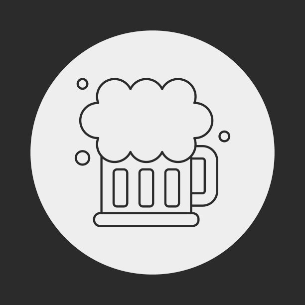 啤酒线条图标图片下载