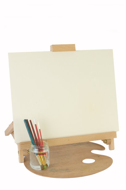 桌子画架和画布图片下载