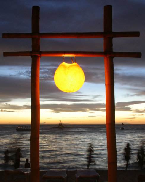 日落灯图片下载