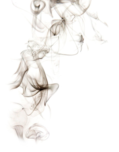 抽象烟雾孤立在白色背景上图片下载