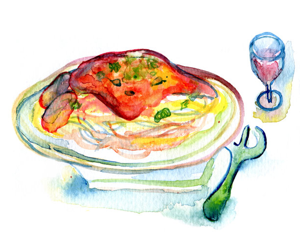 牛排套餐配红酒图片下载