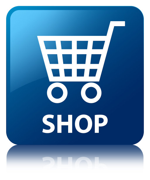 商店蓝色方块按钮图片下载