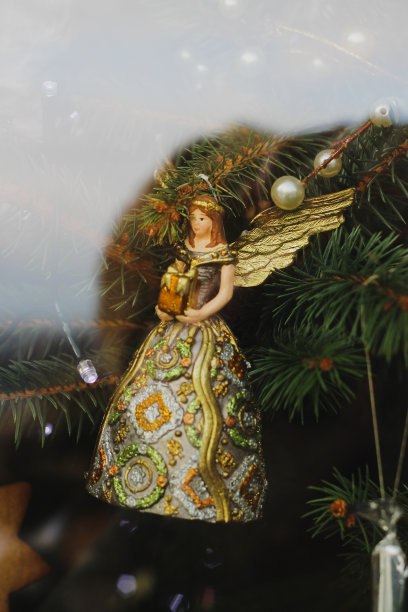 天使圣诞树装饰图片下载