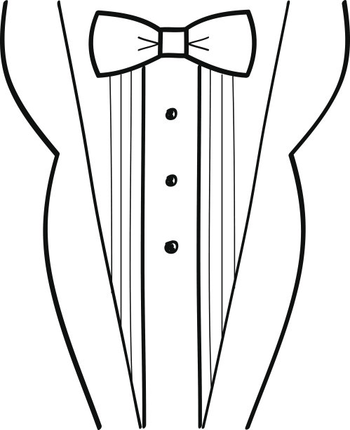 抽象手绘素描黑色燕尾服图片下载