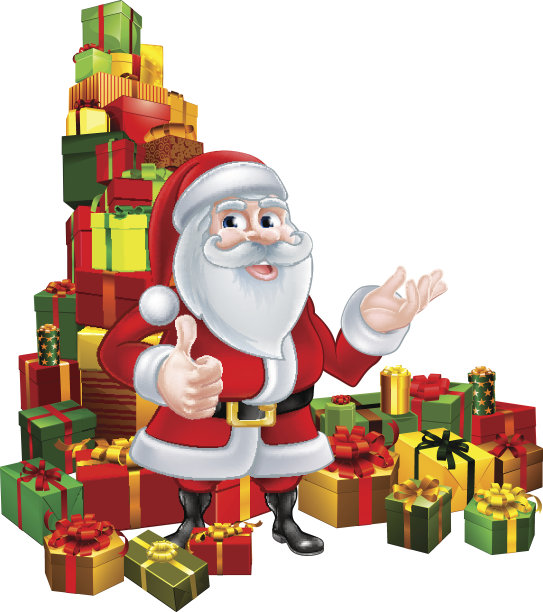 圣诞老人和礼物图片下载