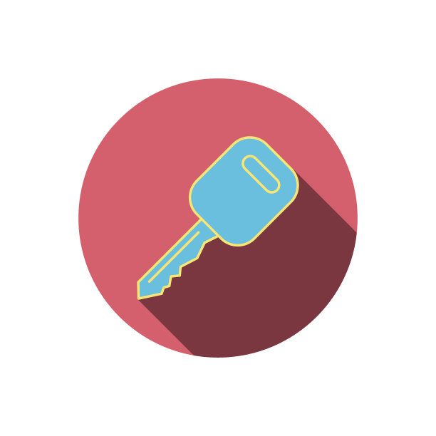 车钥匙图标。交通工具锁标志。图片下载