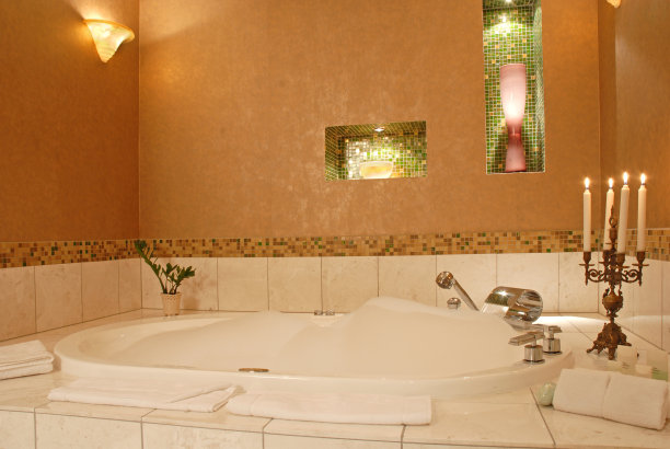 浪漫豪华酒店浴室图片下载