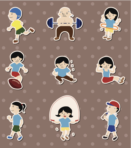 运动贴纸图片下载