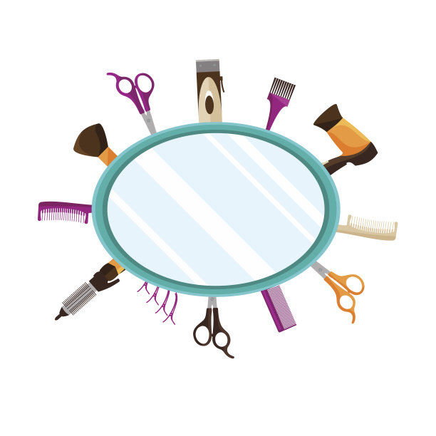 美容工具平镜背景图片下载