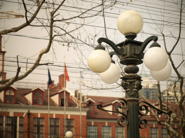 上海的欧洲路灯图片下载