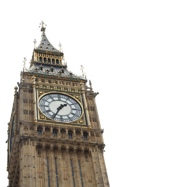 孤立的大本钟钟楼图片下载