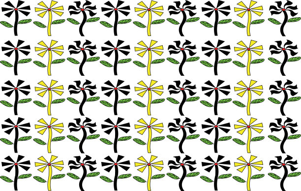 插画背景花形状图片下载